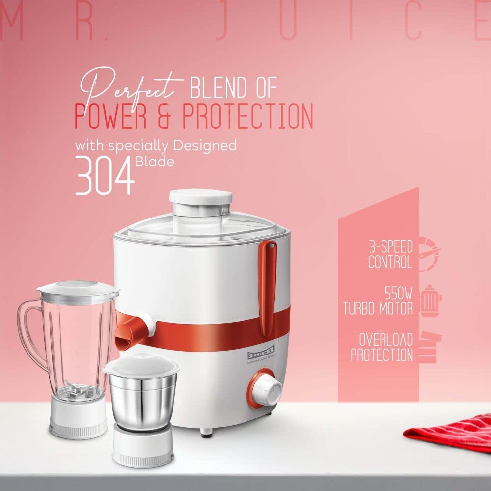 550 Watt Juicer Mixer Grinder with 2 Jars