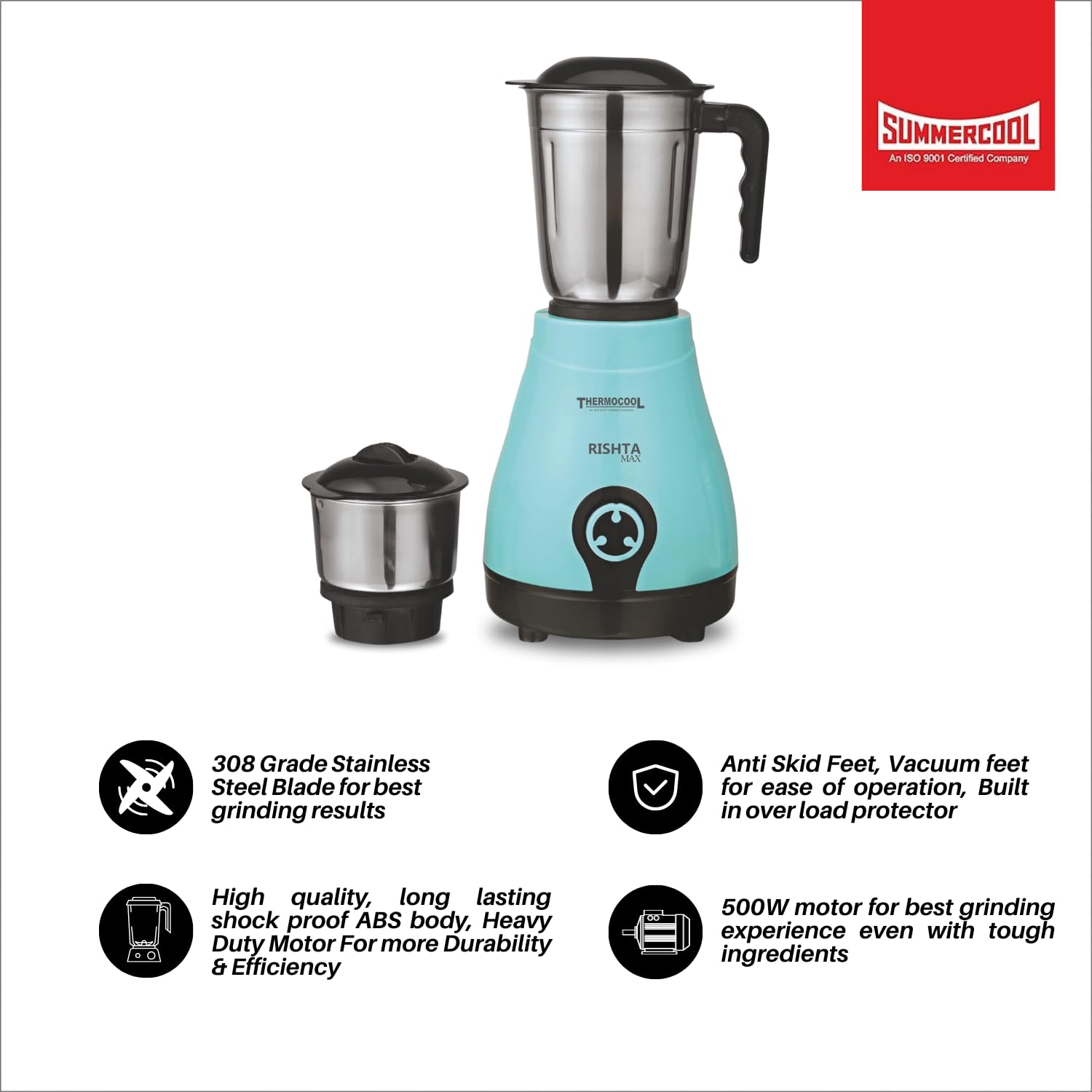 Rishta Max 500 Watt Mixer Grinder