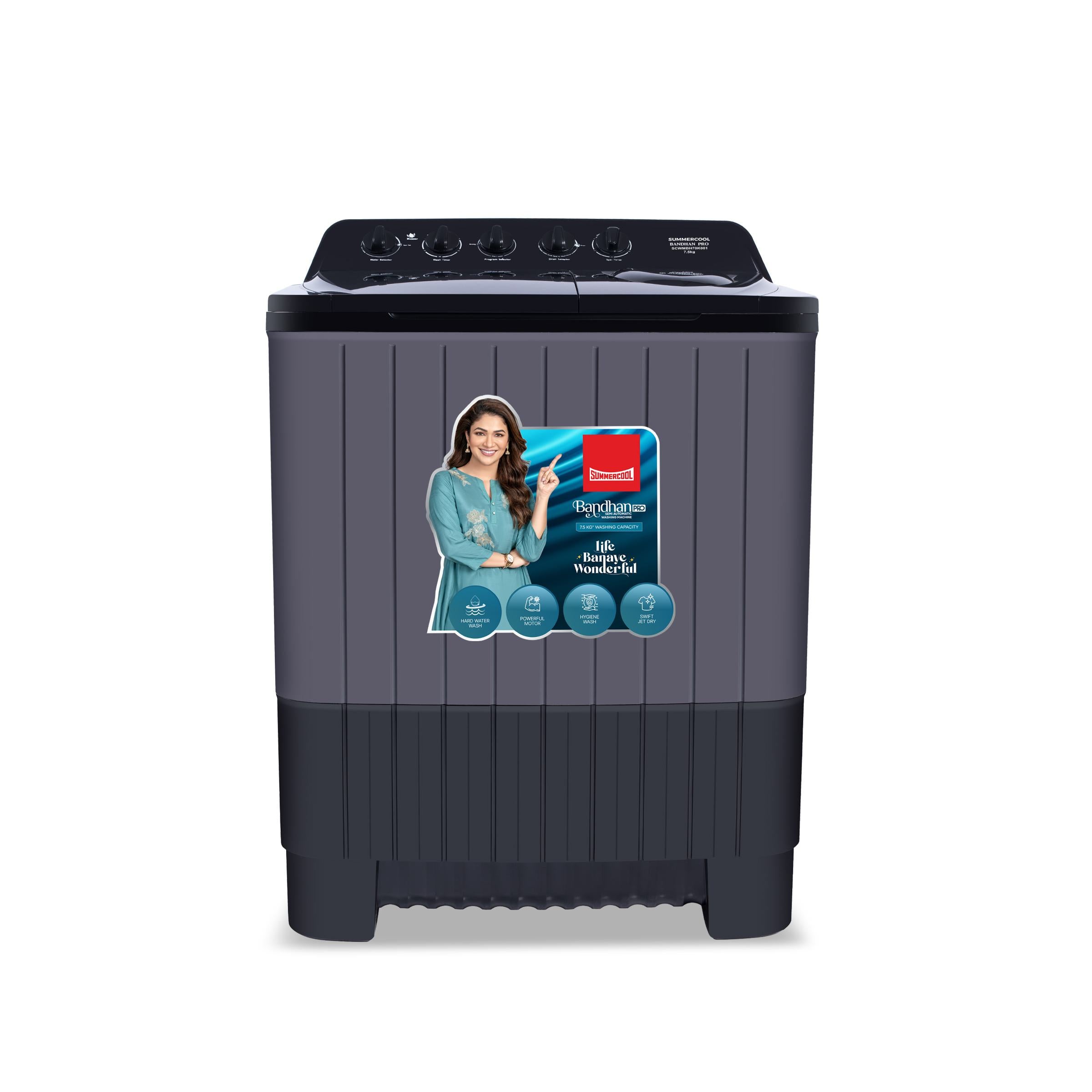 Summercool Bandhan Pro Semi Automatic Washing Machine