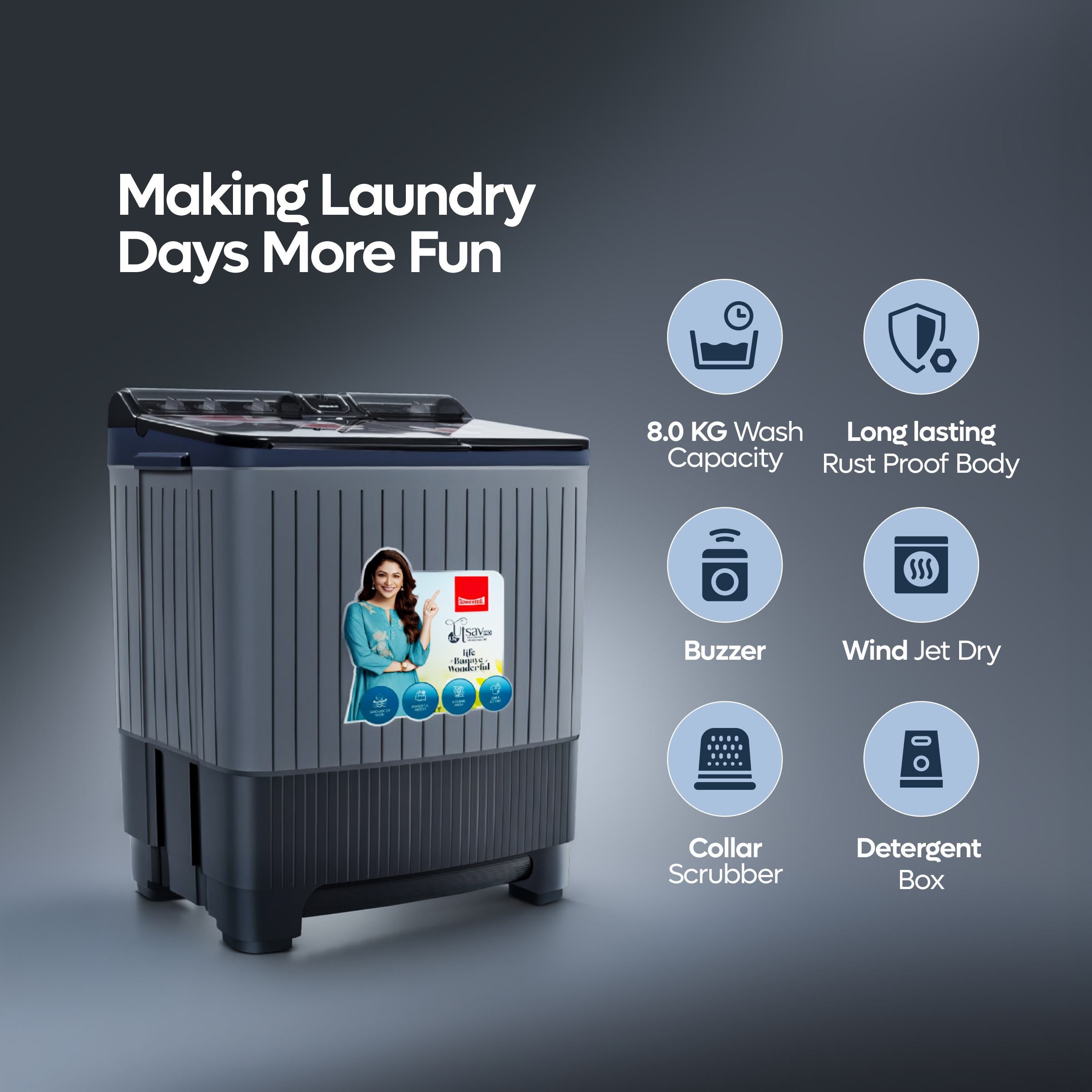 Summercool Utsav Pro Semi Automatic Washing Machine